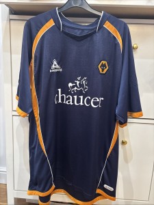 Wolves Shirt Mens Extra Large XL Blue Le Coq Sportif Away Jersey Kit 2007/2008 for sale on Ebay