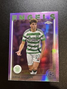 Topps Chrome UCC Arne Engels Numbered 198/299 Pink Parallel Celtic FC for sale on Ebay