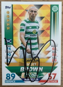 MATCH ATTAX SPFL SIGNED CARD - SCOTT BROWN - CAPTAIN - CELTIC for sale on Ebay