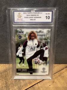 Xavi Simons Topps Stadium Chrome Rookie Graded Mint 10 PSG Tottenham PSV Holland for sale on Ebay