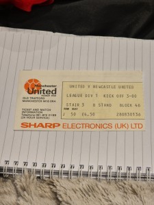 Manchester United  v Newcastle United 84/85 Football Ticket for sale on Ebay