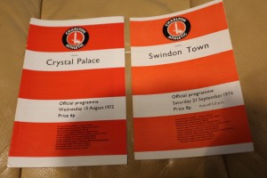 CHARLTON ATHLETIC FC 1973 1974 v CRYSTAL PALACE, SWINDON ORIGINAL PROGRAMMES for sale on Ebay
