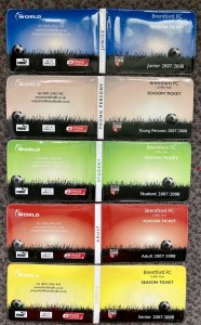 Vintage Brentford FC Season Ticket Wallets- 2007/08 Season - Complete Set Unused for sale on Ebay