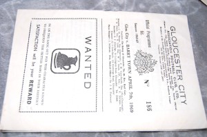 GLOUCESTER CITY V BARRY TOWN 1969 for sale on Ebay