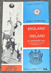 England v Ireland Programme School International 1968,simonside south shields  for sale on Ebay