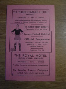 1950/51 BARNSLEY v HULL CITY for sale on Ebay