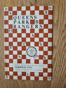 1969/70 QPR V Norwich City Div2 Football Programme for sale on Ebay
