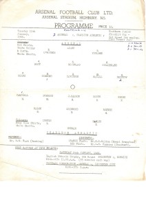 1965/66 ARSENAL V CHARLTON ATHLETIC. S JUNIOR FLOODLIT CUP. 2ND ROUND REPLAY for sale on Ebay