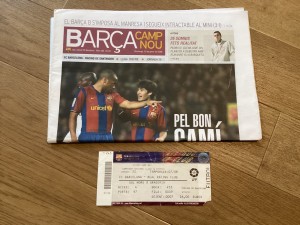 FC Barcelona v Racing De Santander 2007-08 With Ticket. for sale on Ebay