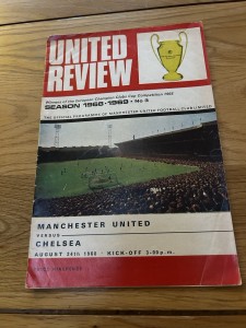 Manchester United v Chelsea Programme with Token Sheet 1968/69 for sale on Ebay