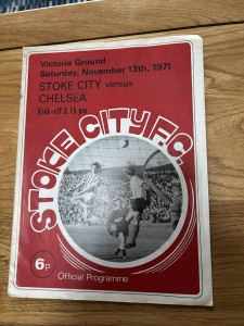 Stoke City v Chelsea Programme 1971/72 for sale on Ebay