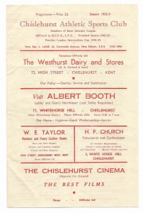 1952/53 Kent Amateur Cup - CHISLEHURST ATHLETIC v. NEW ELTHAM for sale on Ebay