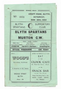 1950/51 North-Eastern League - BLYTH SPARTANS v. MURTON COLLIERY WELFARE for sale on Ebay