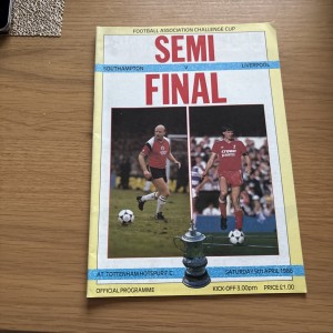 1986 FA Cup Semi-Final Programme Southampton v Liverpool for sale on Ebay