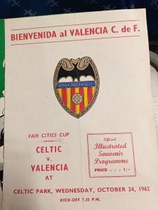 CELTIC V VALENCIA 24  OCT 1962 PROGRAMME FAIRS CITIES CUP FIRST EUROPEAN HOME for sale on Ebay