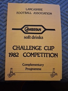 Barrow v Burscough programme.  19/10/1982  Cambrian Cup Final @ Morecambe for sale on Ebay