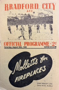Bradford City v Wrexham Div 3 (N) 1948/49 for sale on Ebay