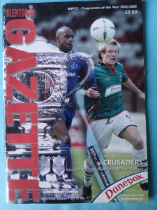 2003/04 Glentoran v Crusaders - Irish League - 20th Sept - Vol 57 No 7 for sale on Ebay