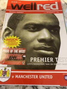 10-12-03. Bristol City U21 V Manchester United U21 Reserve Friendly for sale on Ebay