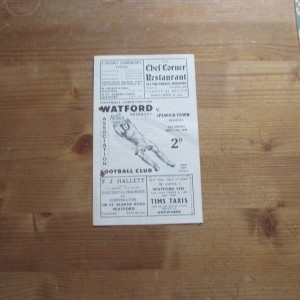 Watford Res v Ipswich Res Football Combination 1949/50 for sale on Ebay