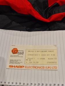 Manchester United v Nottingham Forest Match Ticket 83/84 for sale on Ebay
