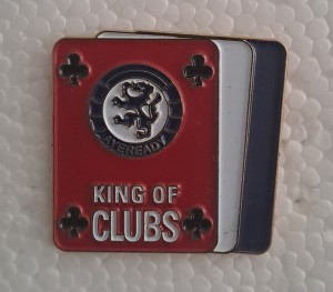 RARE FIND GLASGOW RANGERS ACE OF CLUBS AYE READY PIN BADGE L@@K! for sale on Ebay