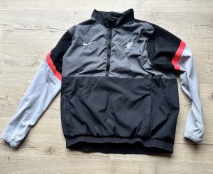 Liverpool FC Football Nike Track Jacket Windbreaker Grey & Black - Extra Large for sale on Ebay