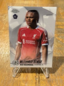 Topps Flagship UCC 2025/26 Rio Ngumoha Ultimate Stage Rookie Card Liverpool for sale on Ebay