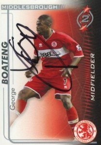 George Boateng - Middlesbrough - Signed Trading Card - COA (76259) for sale on Ebay