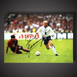 GAZZA England - Paul Gascoigne Hand Signed 16X12 Photograph With COA BID FR £18 for sale on Ebay