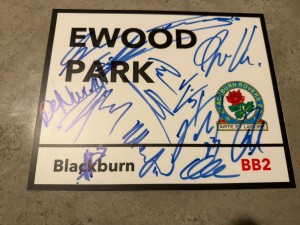 BLACKBURN ROVERS FC  SIGNED 2026 METAL STREET SIGN FOOTBALL PROOF SHIRT PHOTO for sale on Ebay