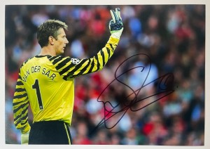 Edwin van der Sar Signed Autograph Photo Photograph Manchester United Goalkeeper for sale on Ebay