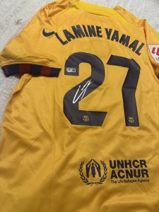 Lamine Yamal Signed Barcelona Shirt for sale on Ebay