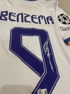 Karim Benzema Hand Signed Real Madrid shirt BAS  Beckett COA for sale on Ebay