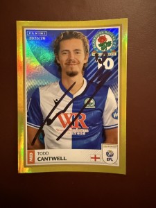 Panini EFL 25-26 SIGNED Todd Cantwell Blackburn Gold Captain Parallel Sticker for sale on Ebay