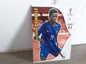 OUSMANE DEMBELE - FRANCE Signed Panini World Cup 2018 Football trading card for sale on Ebay