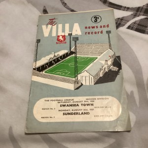 Aston Villa V Swansea Town, Sunderland (1959/60) for sale on Ebay