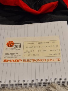 Manchester United V Birmingham City 83/4 Ticket Stub VGC for sale on Ebay