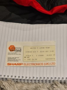 Manchester United V Luton Town 83/4 Ticket Stub Excellent Condition for sale on Ebay