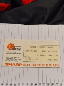 Manchester United V Notts County 1983/4 Ticket Stub Excellent Condition for sale on Ebay