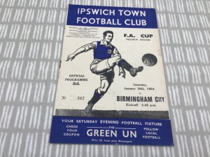 Ipswich Town v Birmingham City 1953/54 FA Cup 4th Round - 30th January 1954 for sale on Ebay