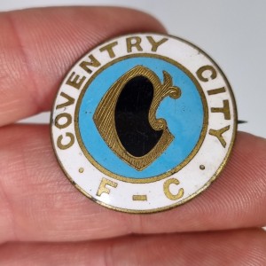 Vintage Coventry City Football Club FC Brass And Enamel Badge 2.8cm for sale on Ebay
