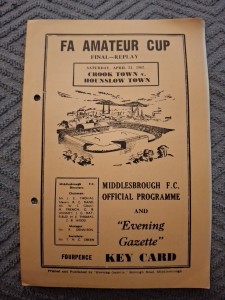 Crook Town v Hounslow prog. 21/4/1962  Amateur Cup Final Replay at Middlesbrough for sale on Ebay