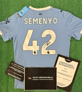 Antoine Semenyo Signed Manchester City Shirt - Comes With Proof & COA Home Rare for sale on Ebay