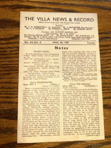 Aston Villa V Derby County 1945/46 for sale on Ebay