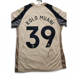 Randel Kolo Muani Signed 25-26 Tottenham Home Shirt + COA for sale on Ebay