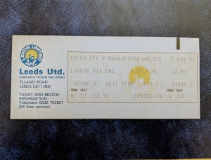 FULL TICKET - LEEDS v MAN. UNITED - 3 APRIL 1982 !! for sale on Ebay