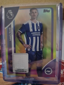 Lewis Dunk Brighton Player Worn Patch /50 Topps Premier League 25/26 for sale on Ebay