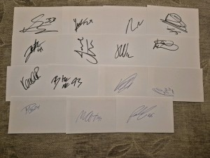 15 Signed Brentford Football White Index Cards 2025/26 for sale on Ebay