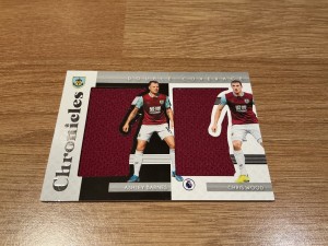 BURNLEY ASHLEY BARNES / CHRIS WOOD CHRONICLES DOUBLE COVERAGE CARD for sale on Ebay